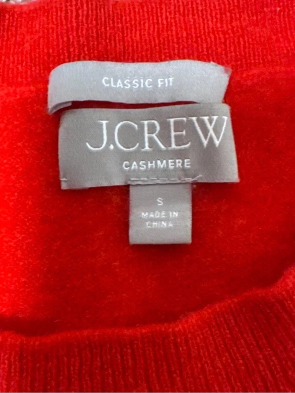 J.Crew 100% Cashmere Classic-Fit Crewneck Sweater - Red - Size S